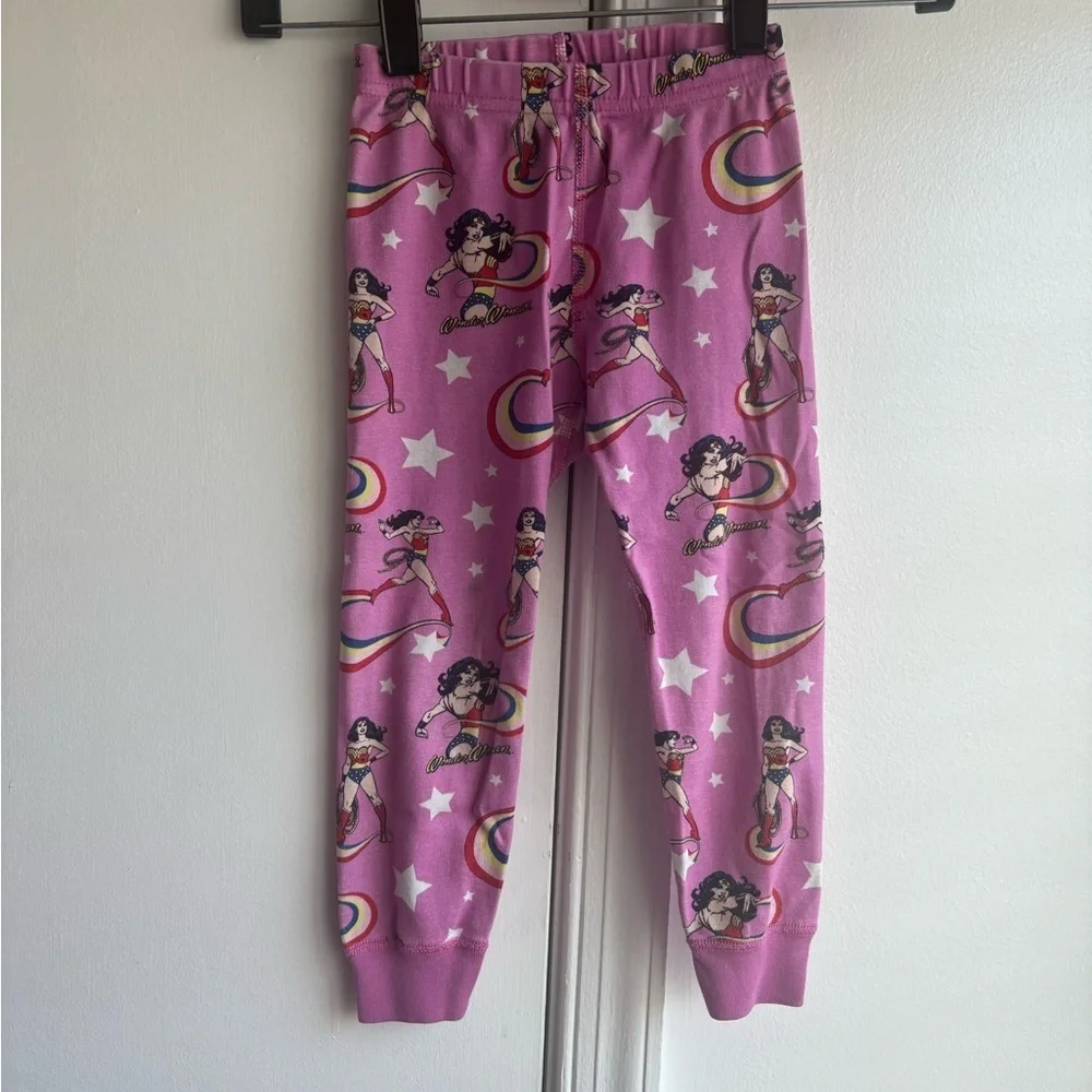 Hanna Andersson Pink Wonder Woman Superhero Kids Pajama Set